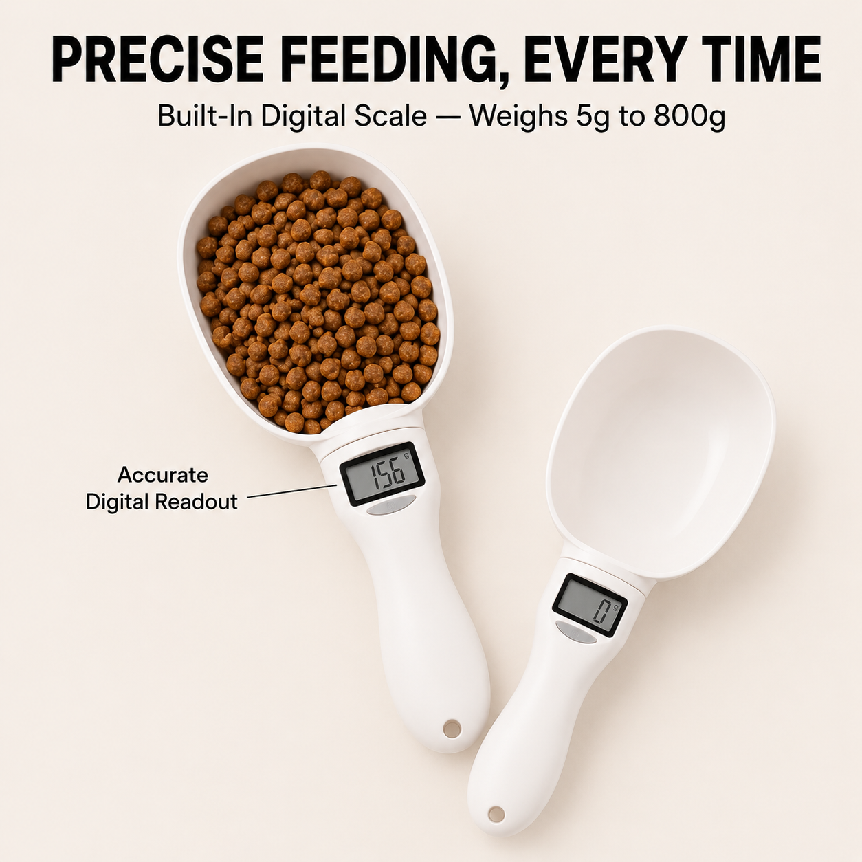 PortionPro™ Digital Pet Food Measuring Scoop