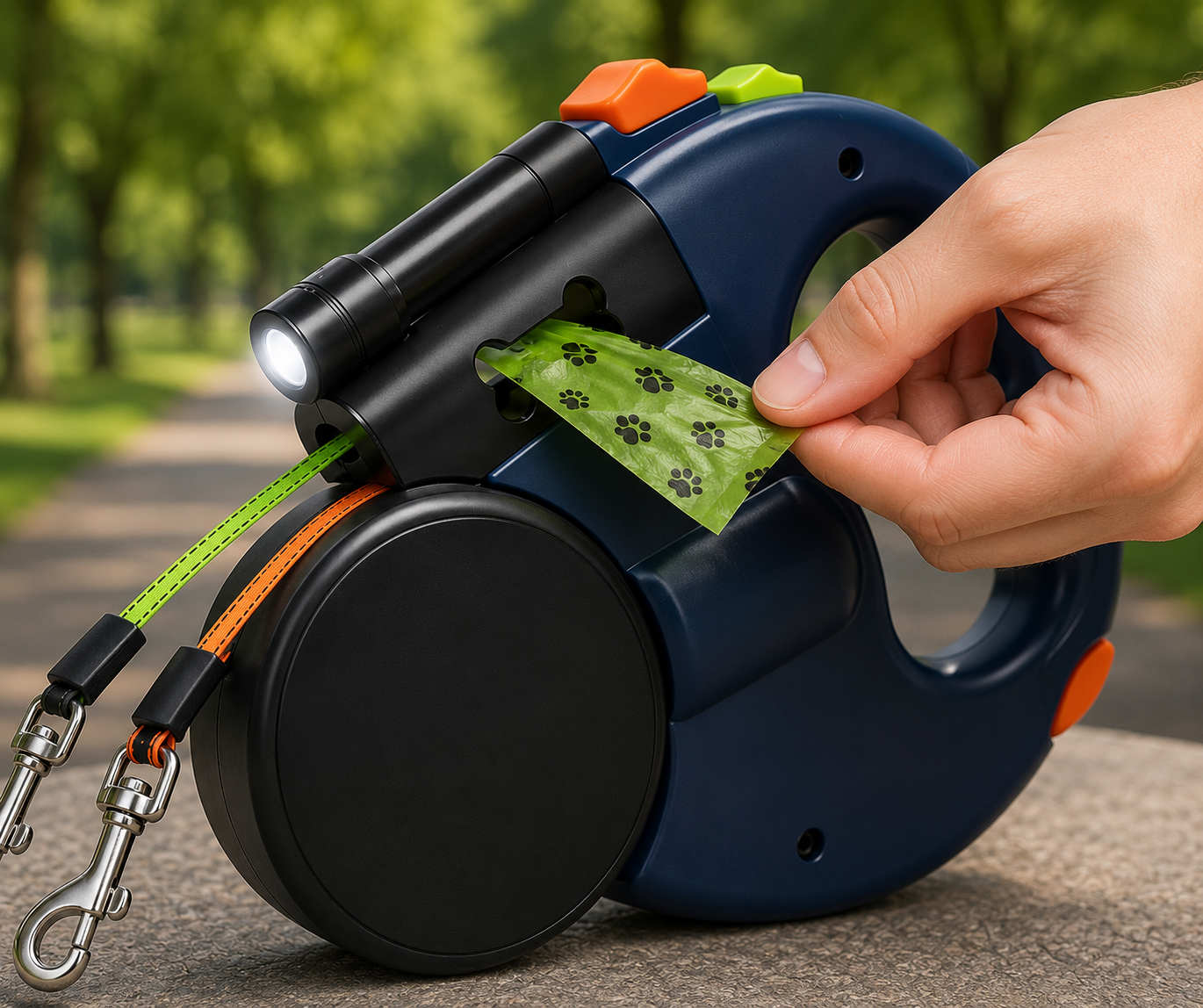 LeashMate 360™
2-in-1 Dual Retractable Dog Leash